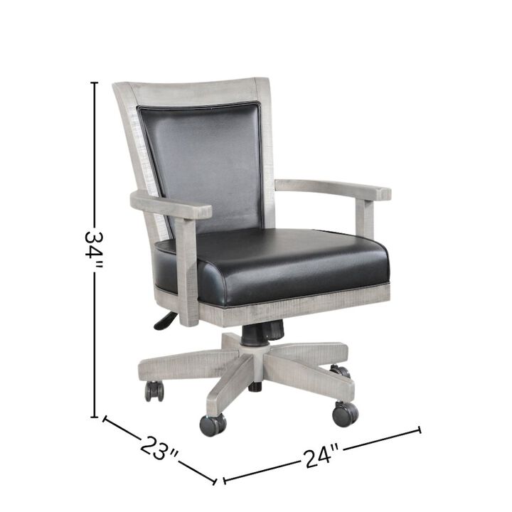 Starlight Canyon Home Solid Wood Game Chair with Casters, Cushion Seat for Poker Table Chairs