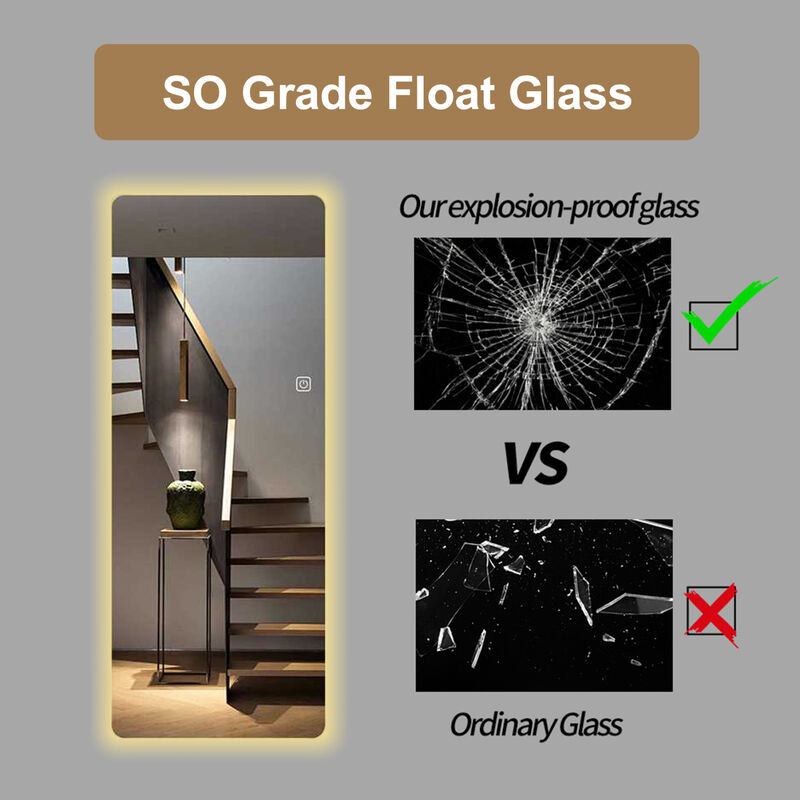 Wall Mounted Full Length Lighted 65" Full Body LED Vanity Mirror image number 6