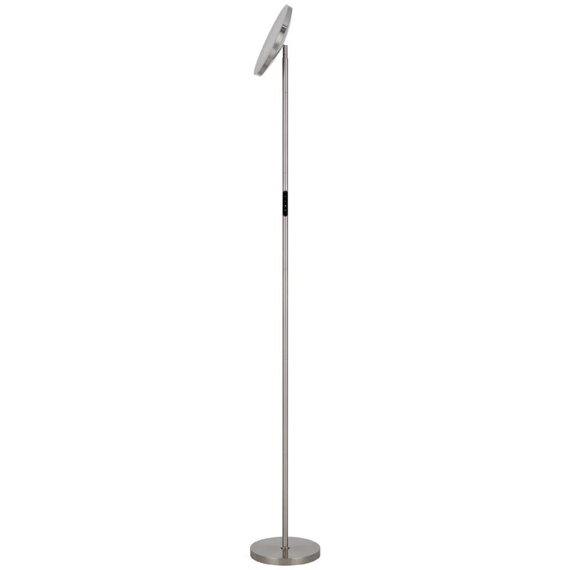 Floor Lamp with LED Torchiere, Touch Dimmer, 70 Inch Brushed Steel image number 3