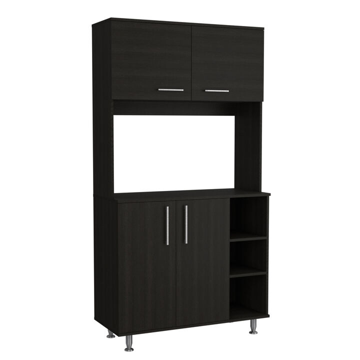 Bayshore 3-Shelf Pantry Cabinet Black Wengue