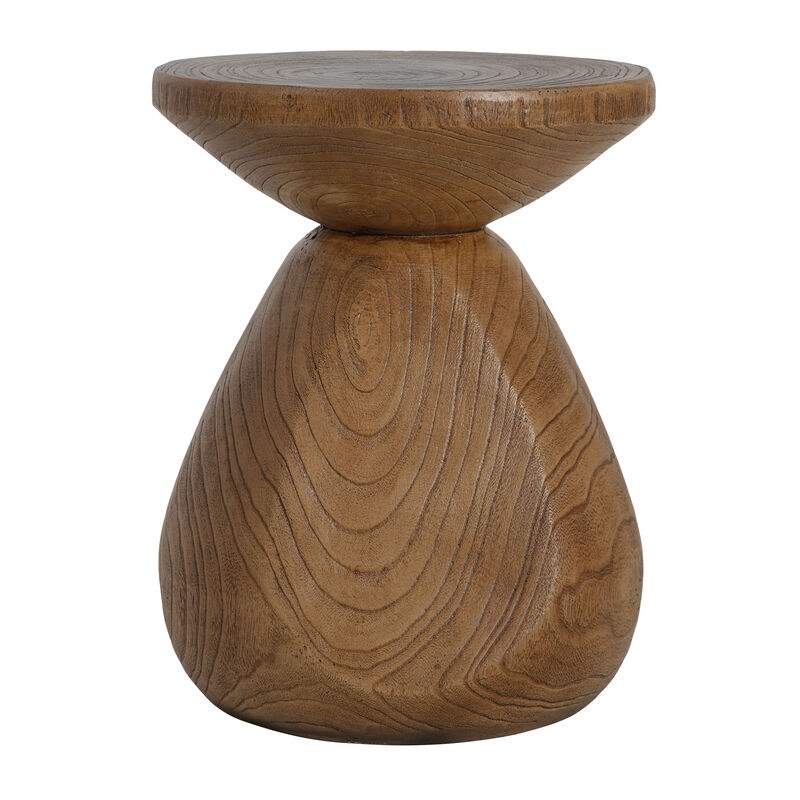 Christopher Knight Home Fraley Patio Rustic Lightweight Concrete Wood Side Table image number 4
