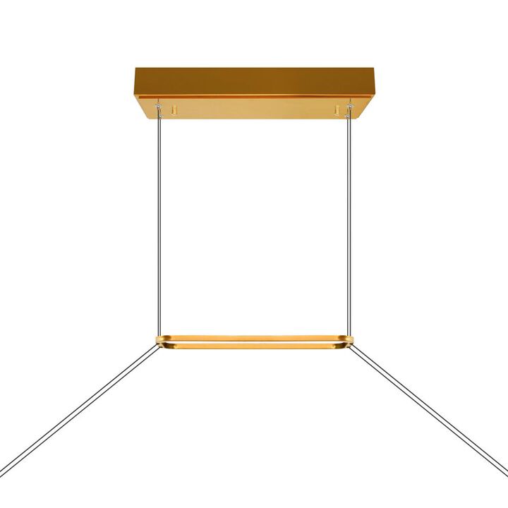 Himalayas Integrated LED Brass Island/Pool Table Light