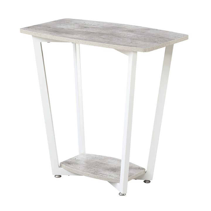 Convenience Concepts Graystone End Table, Gray / White Frame