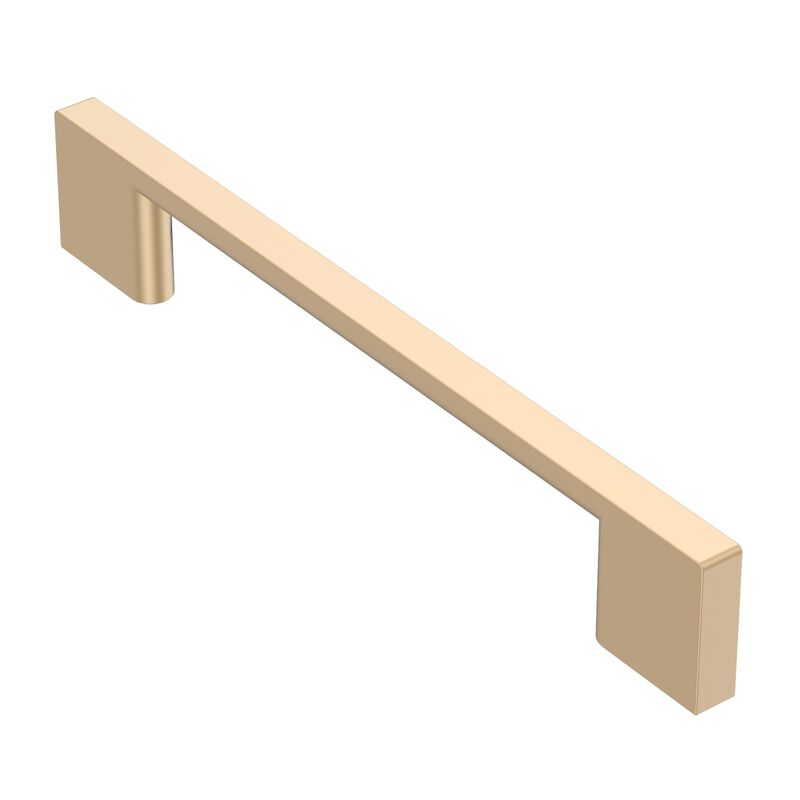 Alzassbg 5 Pack Champagne Copper Cabinet Pulls, 5 Inch(128mm) Hole Centers Rectangle Cabinet Handles Kitchen Pulls for Drawers a