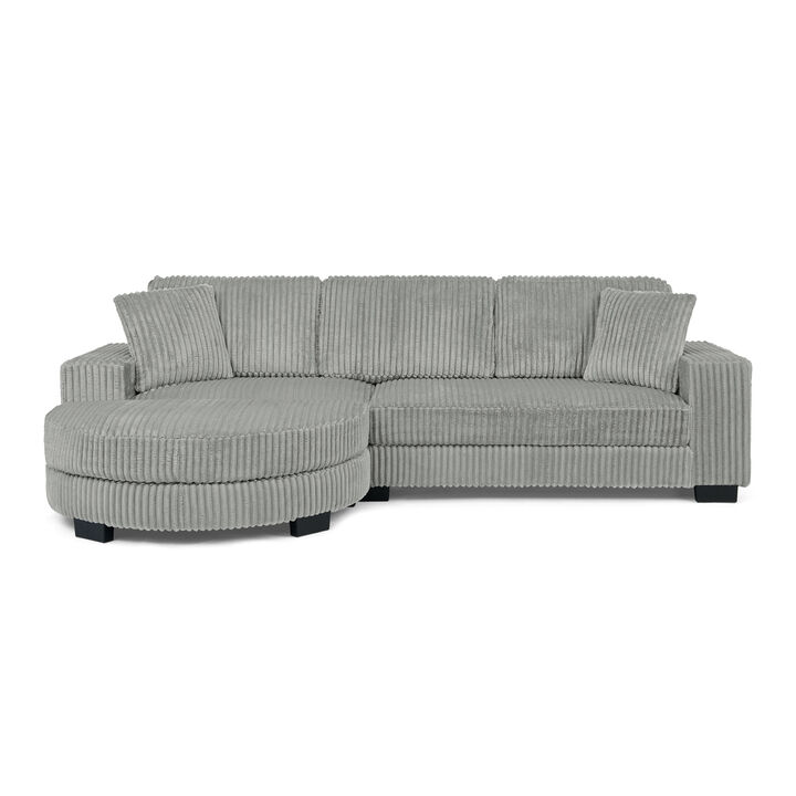 Merax Convertible Loveseat Sofa Bed with Arc Footstool