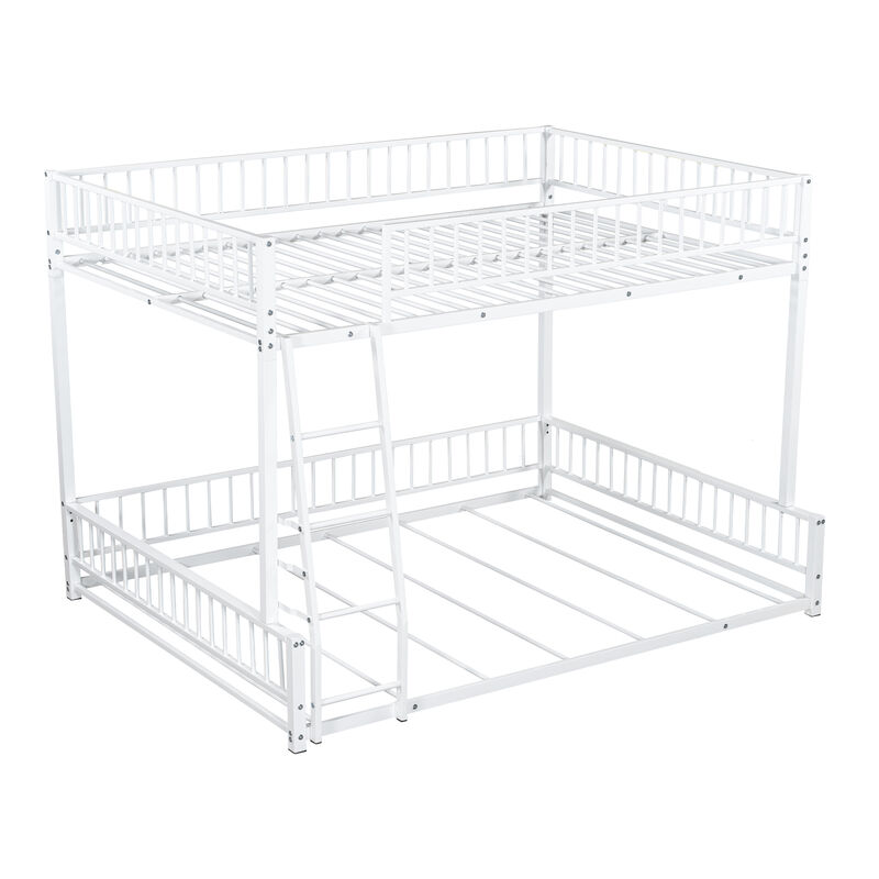 Merax Bunk Bed Frame with Ladder and Safety Guardrails