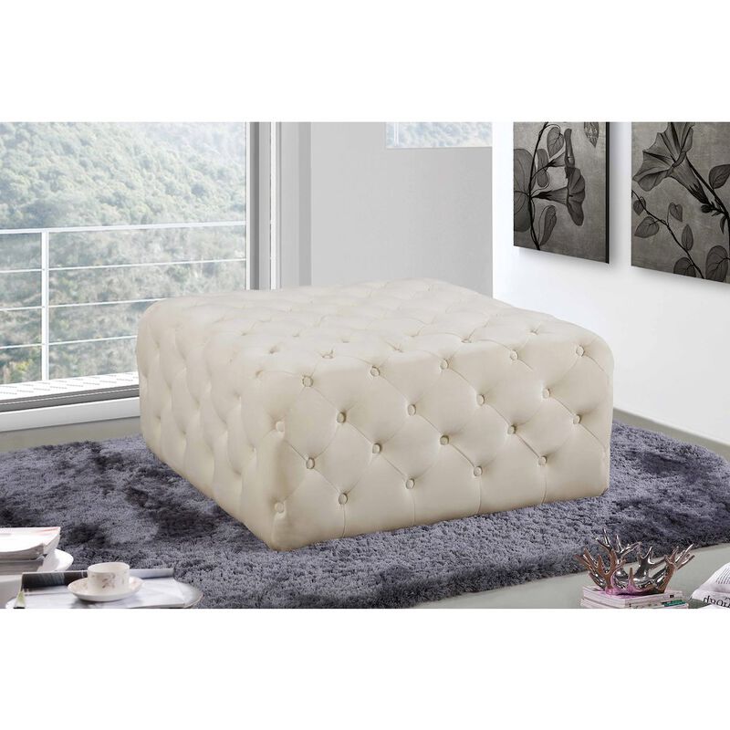 Meridian Furniture Ariel Velvet Ottoman/Bench