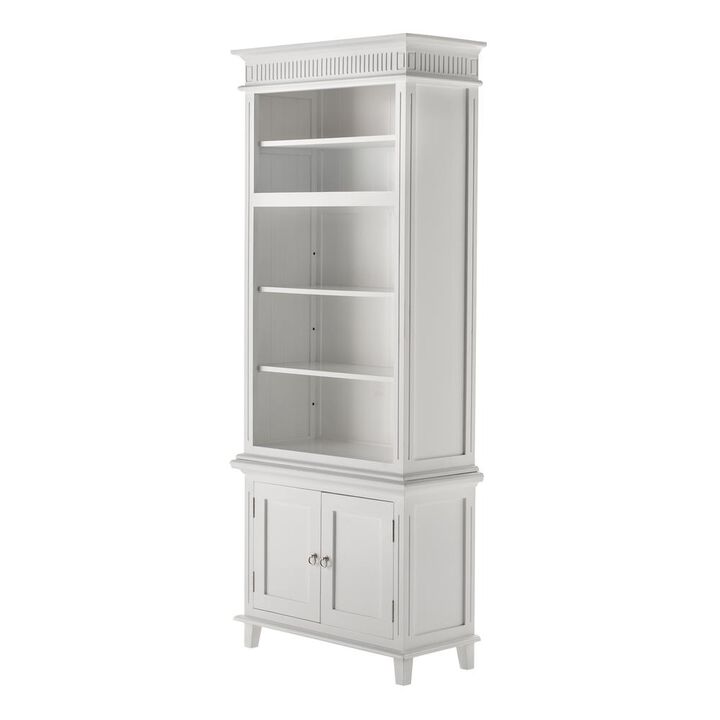 Belen Kox Versatile Classic White Hutch Cabinet with Adjustable Shelves, Belen Kox