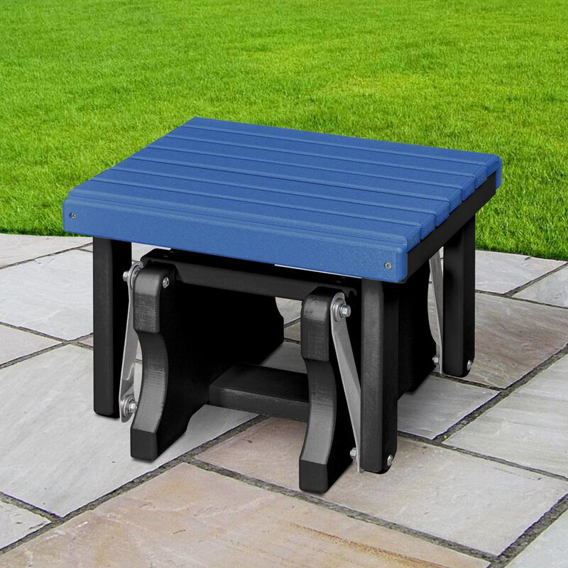 American Furniture Classics Gliding Ottoman in Blue and Black