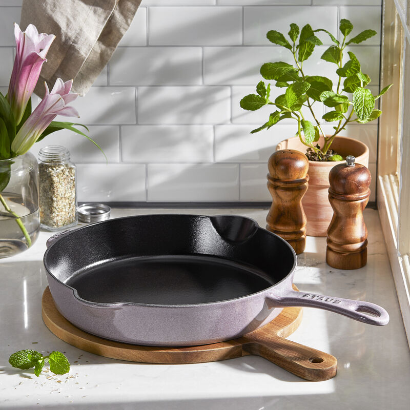 STAUB Cast Iron 11-inch Traditional Deep Skillet - Lilac