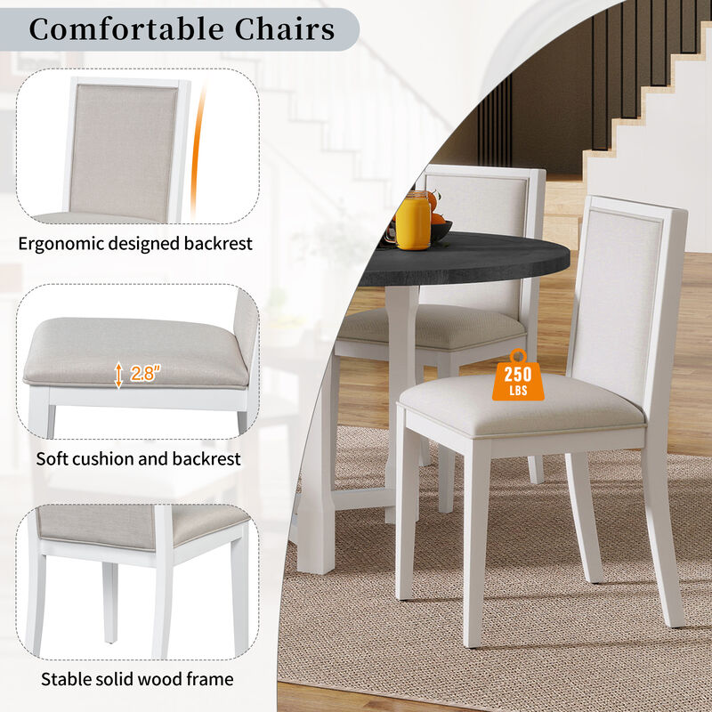 Merax  7-Piece Retro Dining Table Set for 6