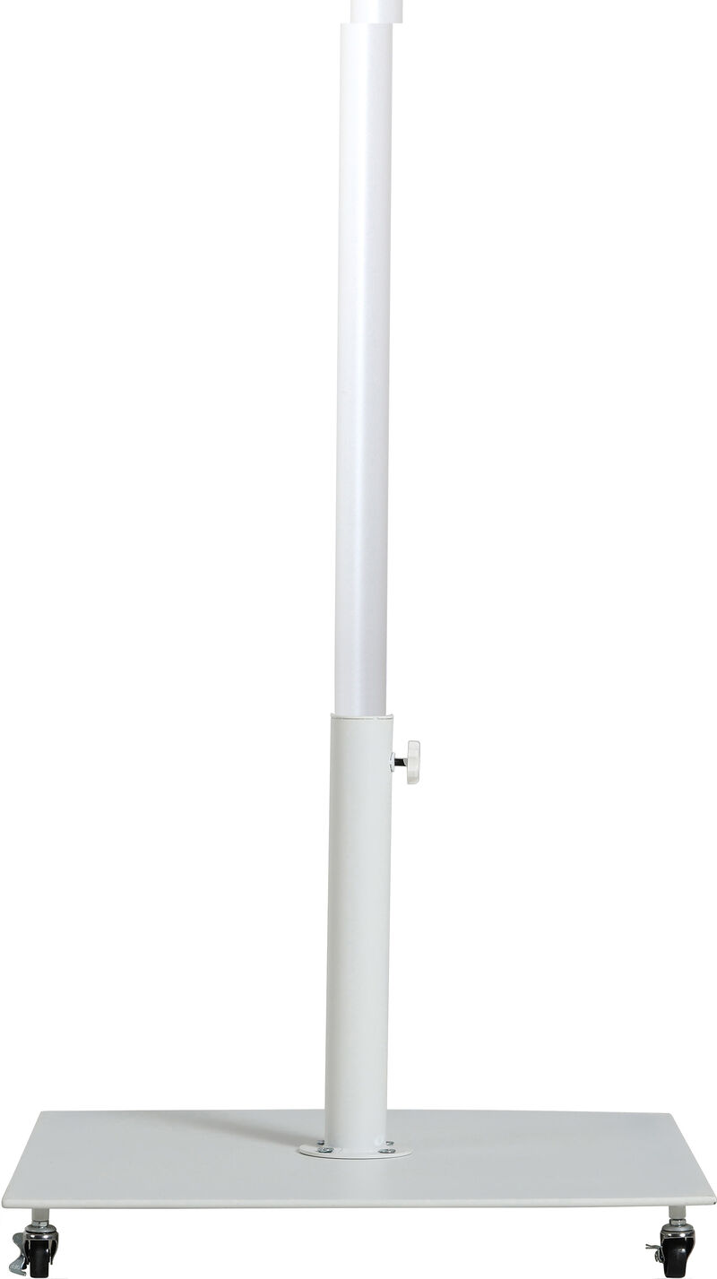 Meridian Furniture Fiji Grey Fabric / Matte White Aluminum Patio Umbrella with Base Sets