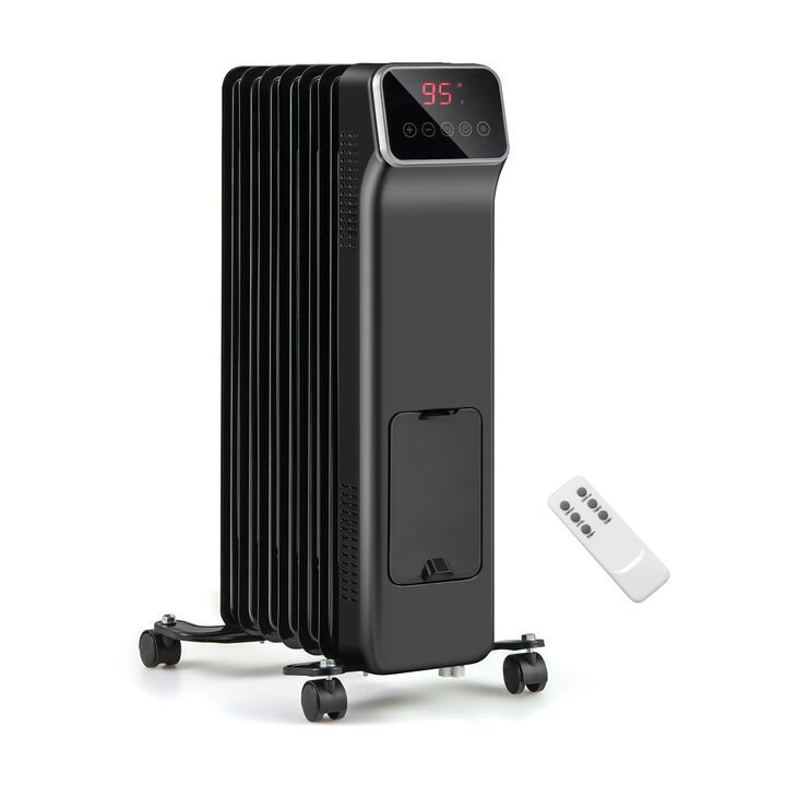 Oil Filled Radiator Heater with Remote Control 3 Modes 24H Timer