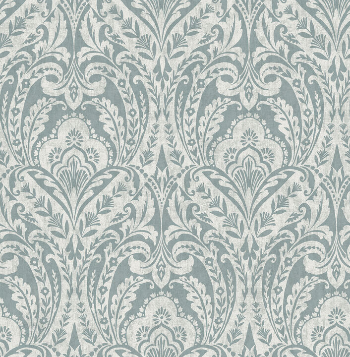 Berkshire Denim Damask Wallpaper (Set of 2)