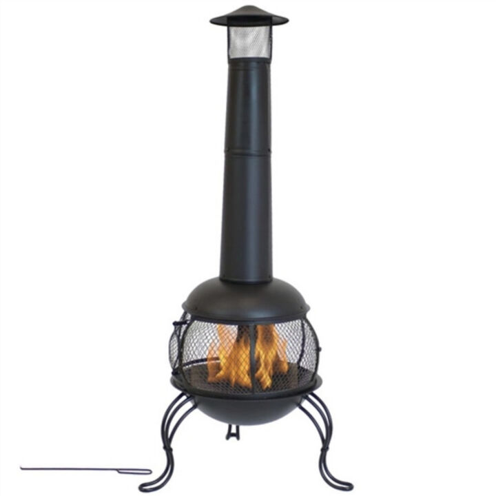 Steel Chimenea Wood Burning Fire Pit for Outdoor Warmth and Ambiance