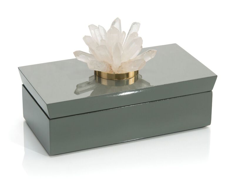 Grey Box With Stone Quartz
