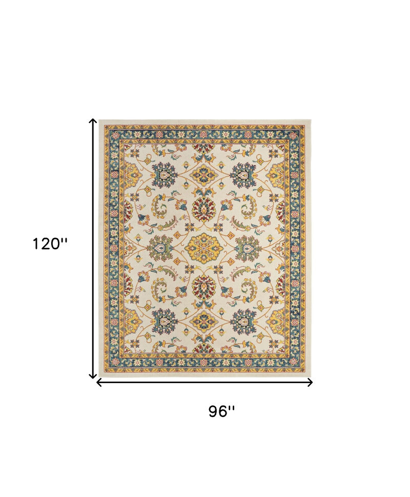 HomeRoots Floral Indoor Outdoor Area Rug image number 6