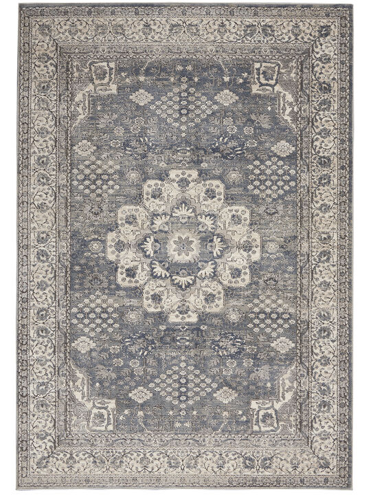 Quarry QUA07 Gray/Ivory 3'9" x 5'9" Rug