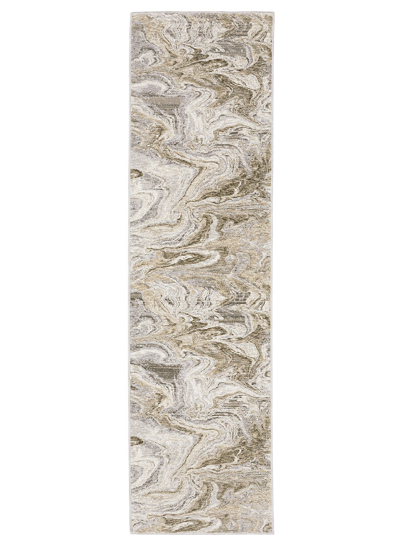 Nebulous 2'3" x 7'6" Beige Rug