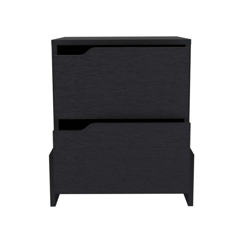 Streamdale Haines Nightstand With 2-Drawers, End Table With Sturdy Base