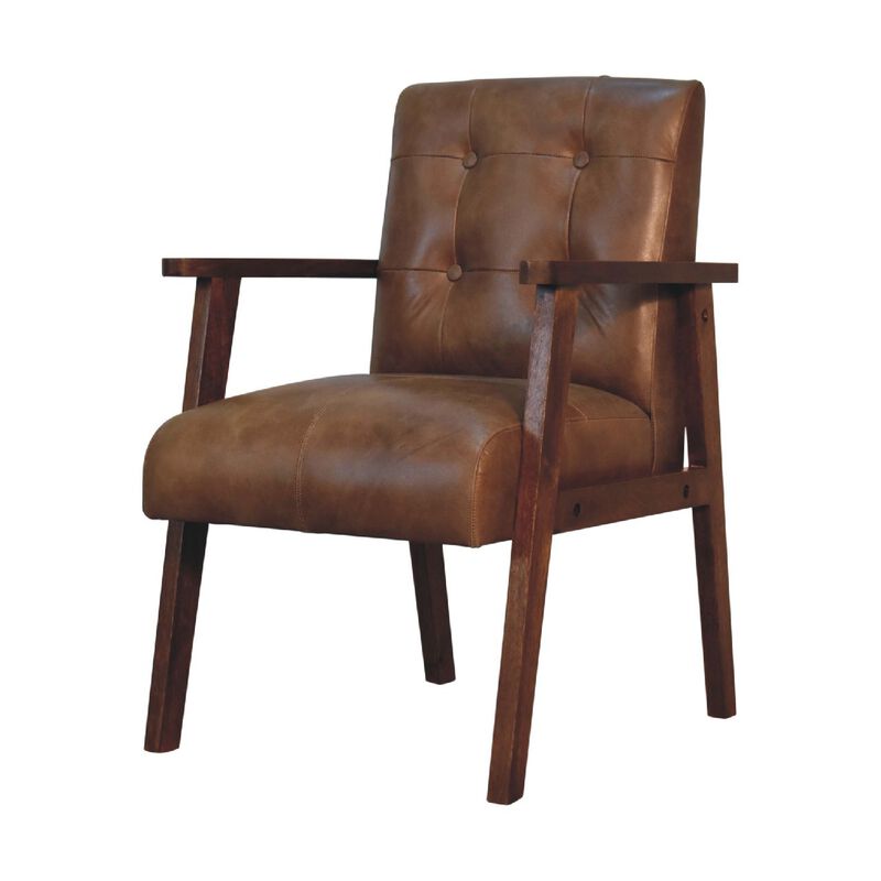 Artisan Furniture Brown Buffalo Leather Chair image number 3