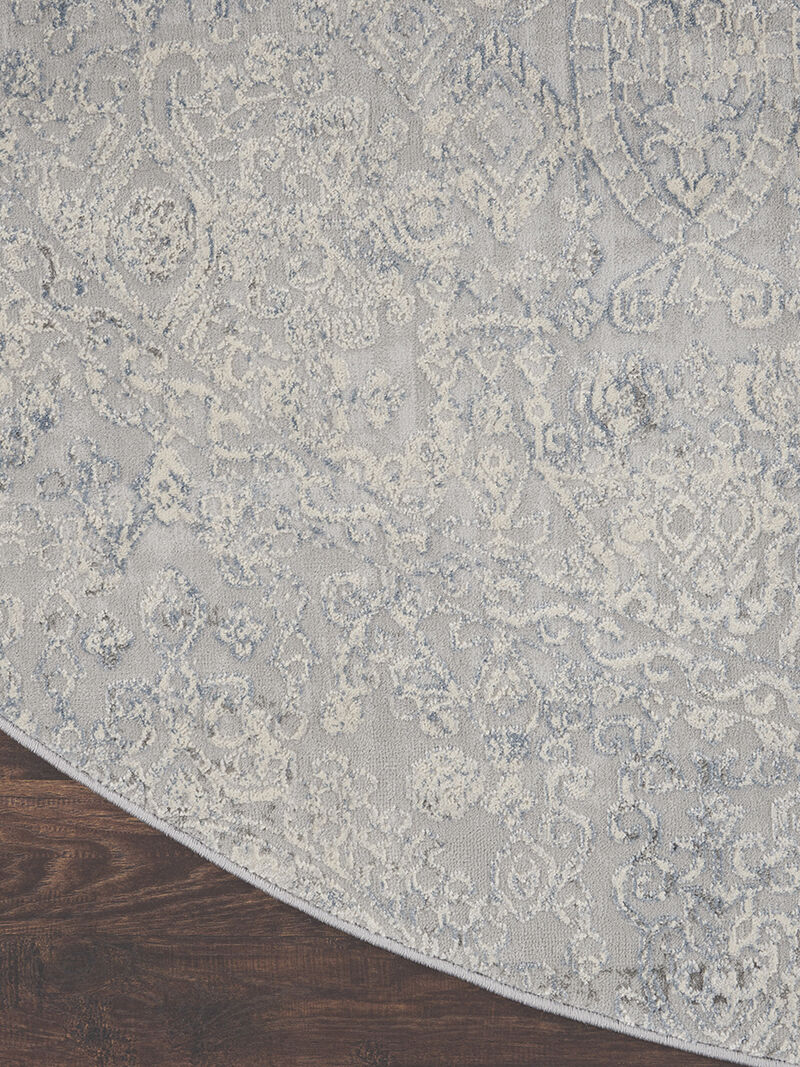 Rustic Textures RUS09 Ivory/Light Blue 5'3" x Round Rug image number 2