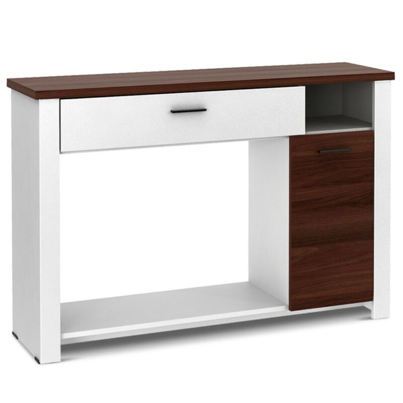 Hivvago 48 Inch Console Table with Drawer and Cabinet