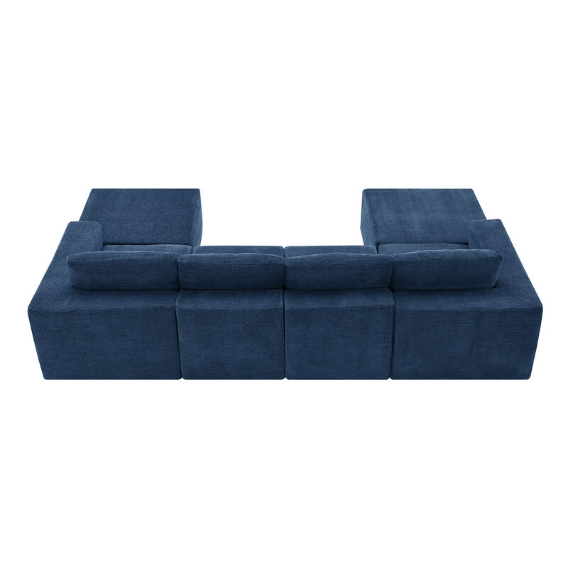 Merax Modular U Shaped Sectional Sofa Floor Couch Set