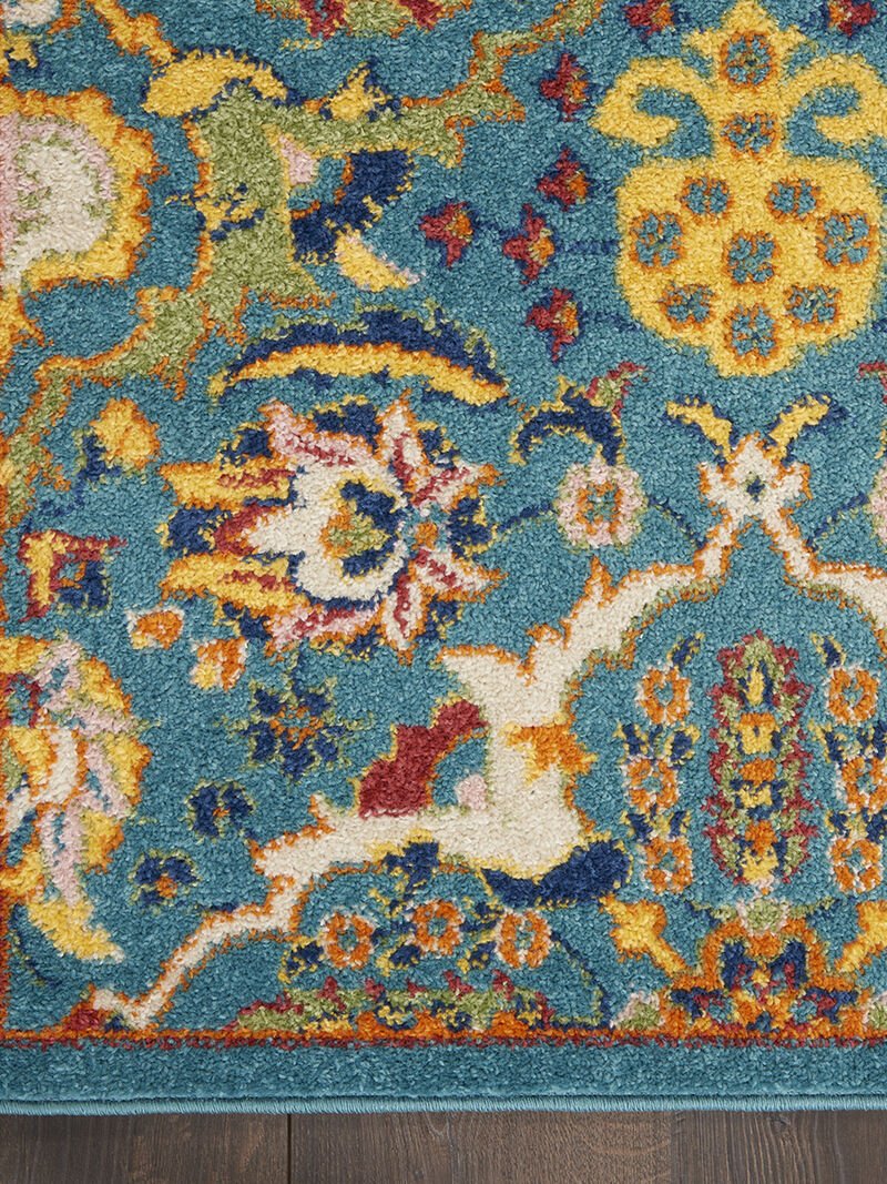 Allur ALR03 Turquoise/Ivory 3' x 5' Rug
