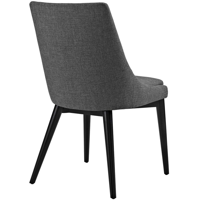Modway Viscount Mid-Century Modern Upholstered Fabric Kitchen and Dining Room Chair in Gray image number 3