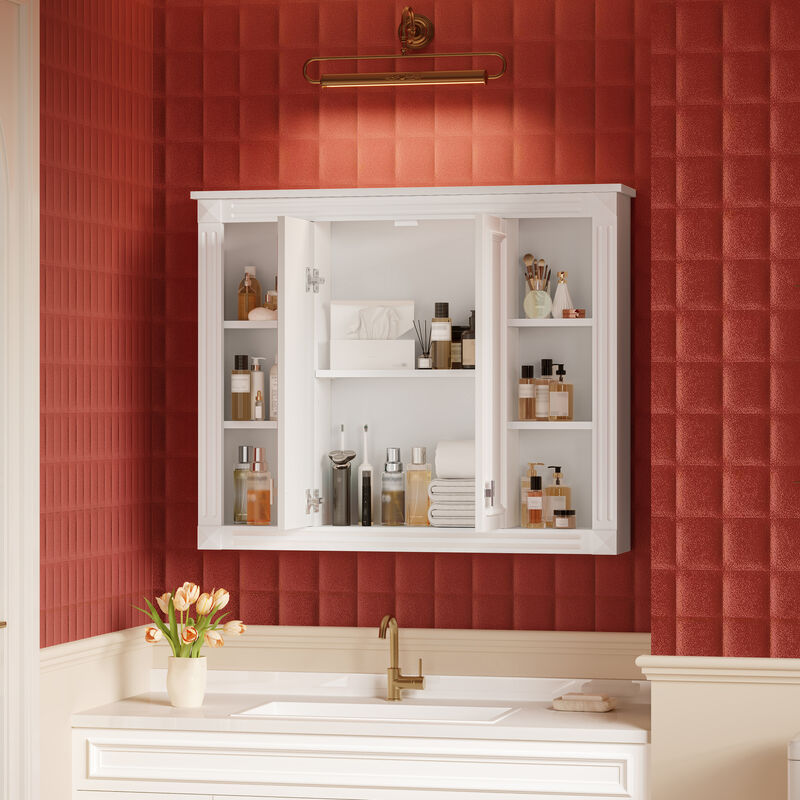 ELEMENT ACE Wall Mounted Medicine Cabinet with Adjustable Shelf for Organized Bathroom Storage image number 4