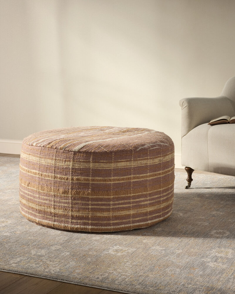 Wallace Clay 36"Wx36"Dx17"H Round Pouf image number 1