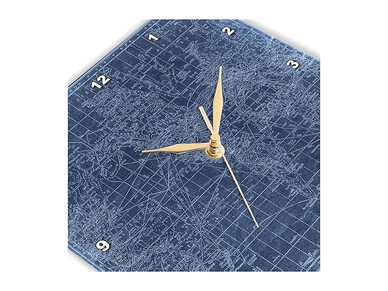 Antique Map World Blue Wall Clock 10 Inch Home Decor image number 3