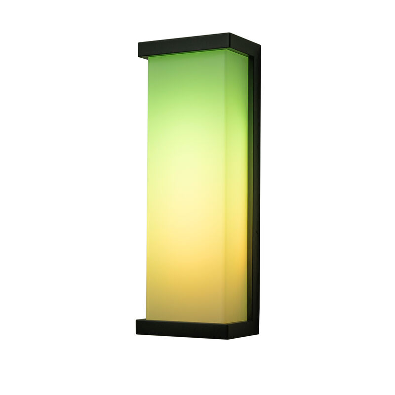 H20" Smart RGB Outdoor Wall Light Modern Large Integrated LED Wall Sconce with Remote and App Control Weather-Resistant Cast image number 0