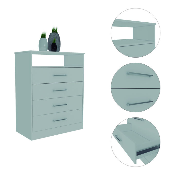 Cassville 4-Drawer 1-Shelf Dresser White