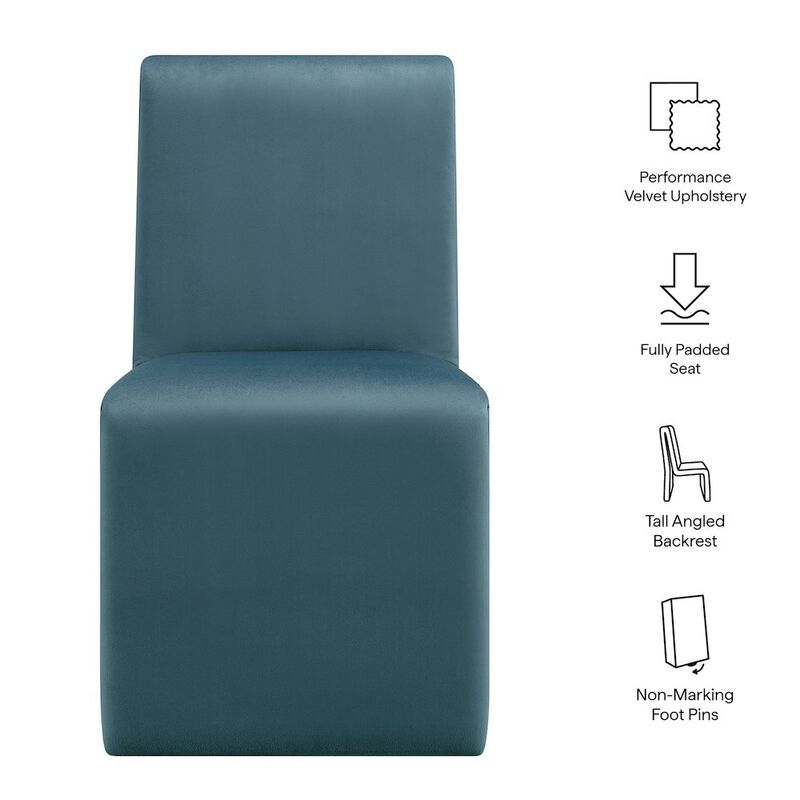 Emory Upholstered Performance Velvet Dining Side Chair image number 1