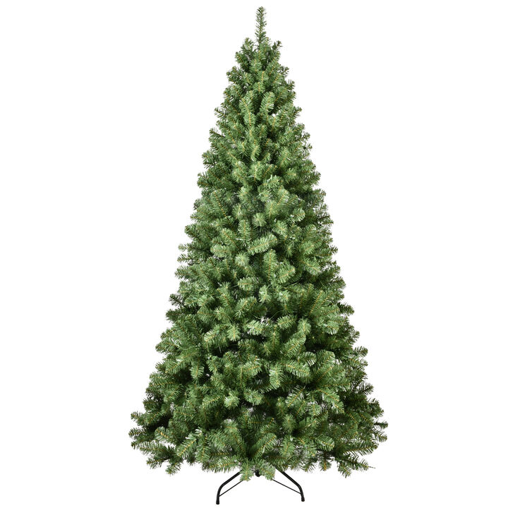 Whisen Pre-Lit PVC Christmas Tree with UL Lights, Tips, Auto-Unfold Memory Wire, Easy Assembly with Stable Metal Stand