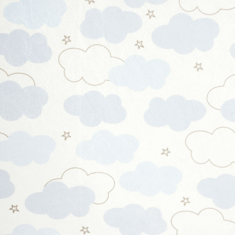 Goodnight Little Moon Clouds Soft & Plush Fitted Crib Sheet Single