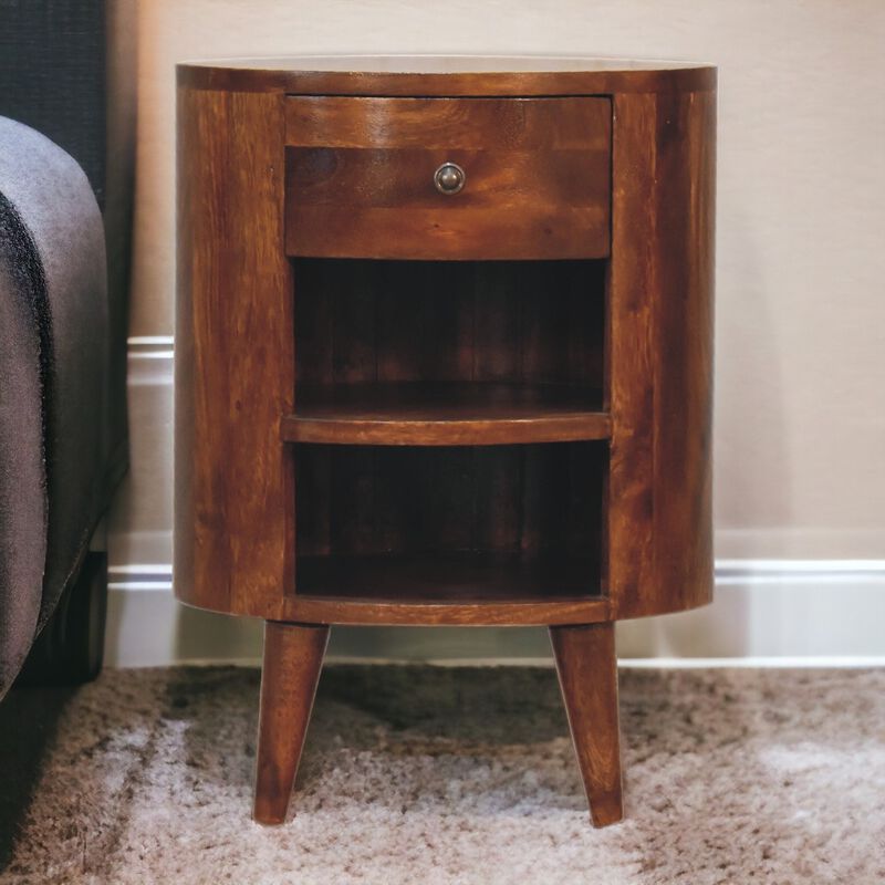 Artisan Furniture Cortez Chestnut 1 Drawer Solid Wood Nightstand
