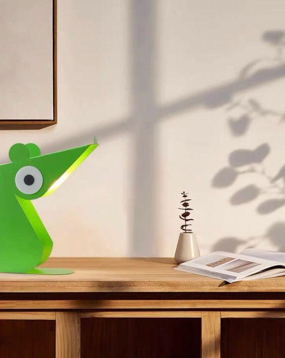 Whimsical Eclectic Memphis Mouse Table Lamp for Study - Full Spectrum Eye Protection Decorative Desk Lamp