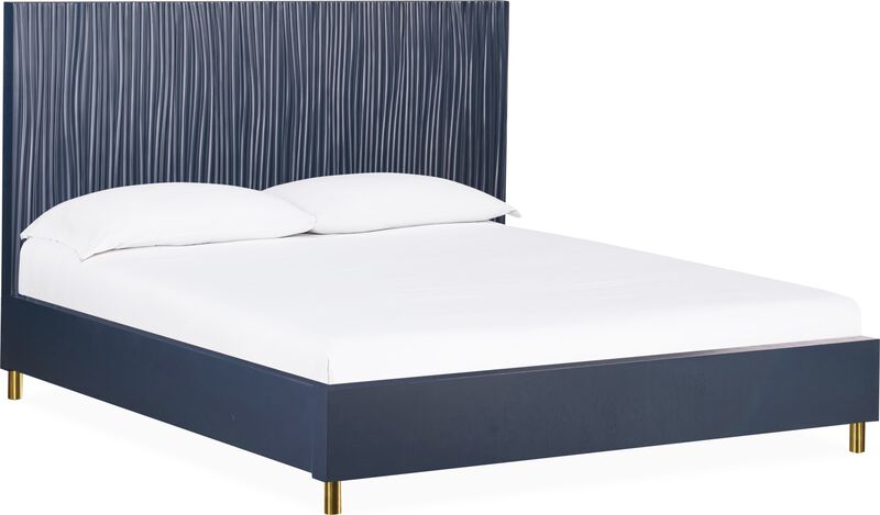 Argento Wave-Patterned Full Bed