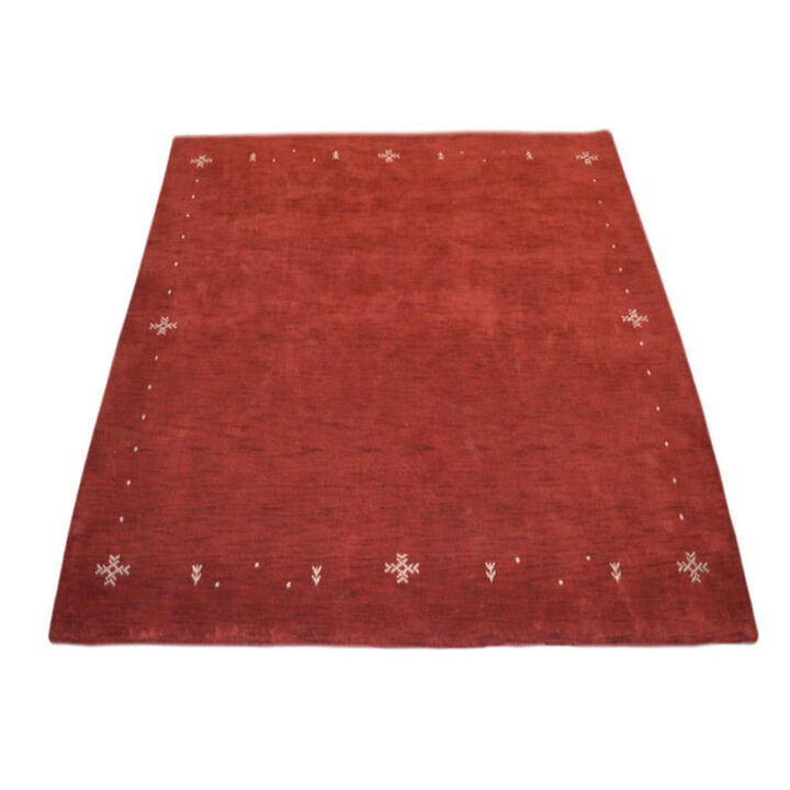 RUGSOTIC CARPETS HAND KNOTTED LOOM WOOL ECO-FRIENDLY AREA RUGS  - Rectangle, Contemporary Modern Design, High Pile Thick Handmade Anti Skid Rugs for Living Room (L00516)