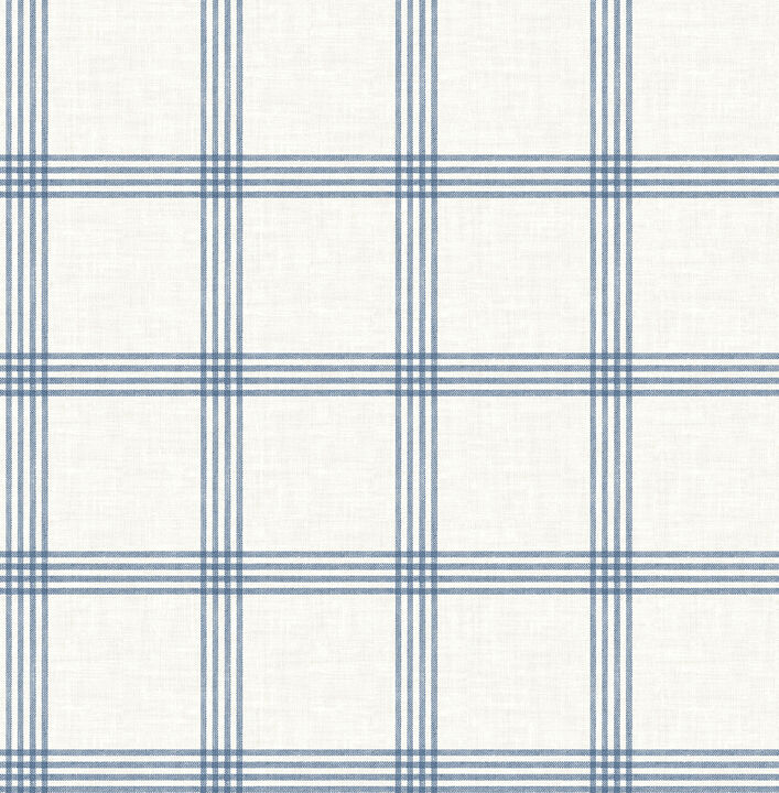 Twain Denim Plaid Wallpaper (Set of 2)