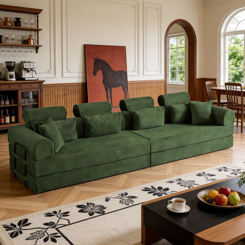 Krozu L shape Modular Sectional Sofa image number 2