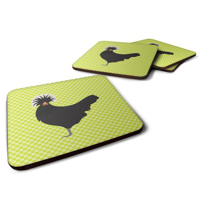 Caroline's Treasures Polish Poland Chicken Green Decorative coasters, 3.5, Multicolor