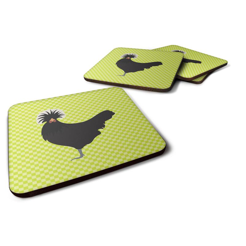Caroline's Treasures Polish Poland Chicken Green Decorative coasters, 3.5, Multicolor