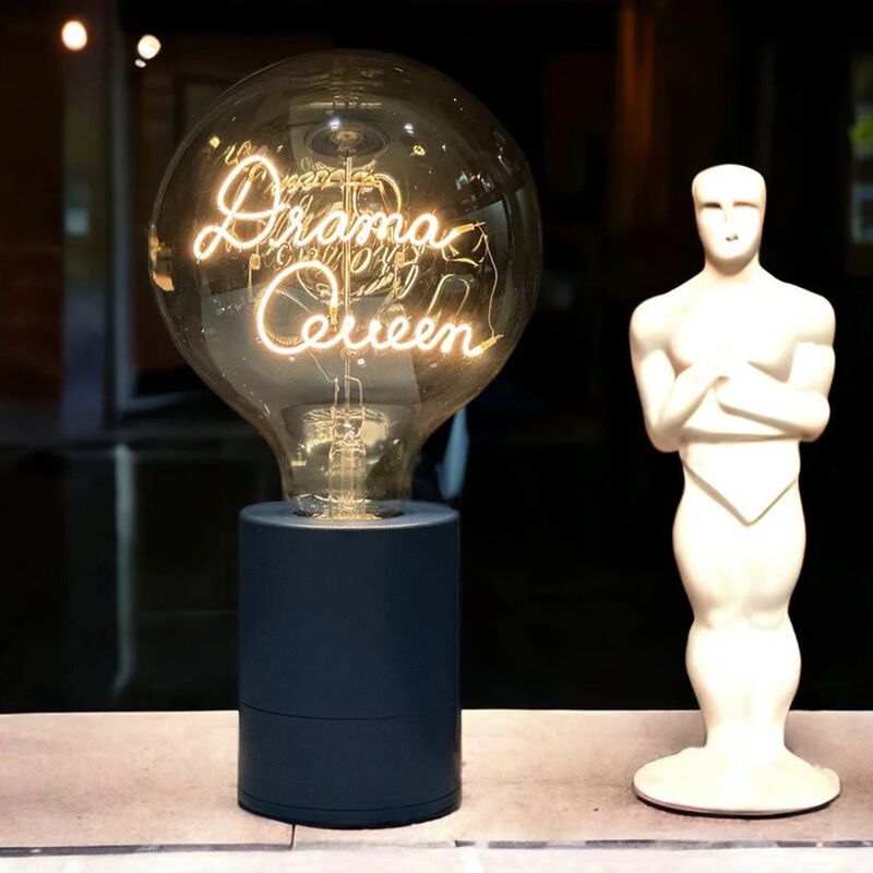 Bulb DRAMA QUEEN Amber with Base Table Lamp PORTABLE Rose Gold image number 2