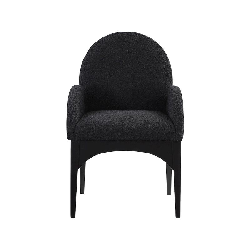 Meridian Furniture Waldorf Black Boucle Fabric Dining Chair