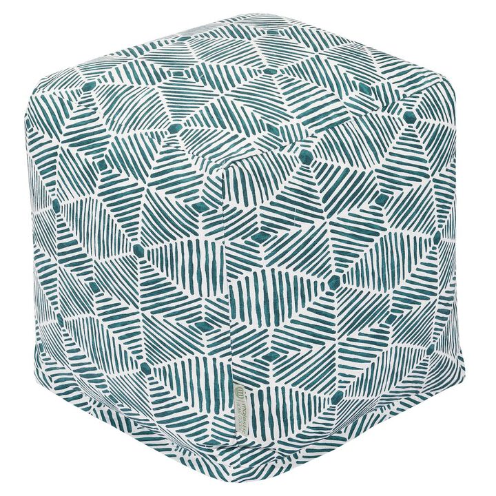 Majestic Home Goods Cube Pouf Charlie Emerald