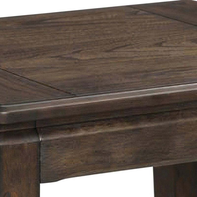 Poplar Solid and Elm Veneer Wood End Table and Accent Side Table image number 6